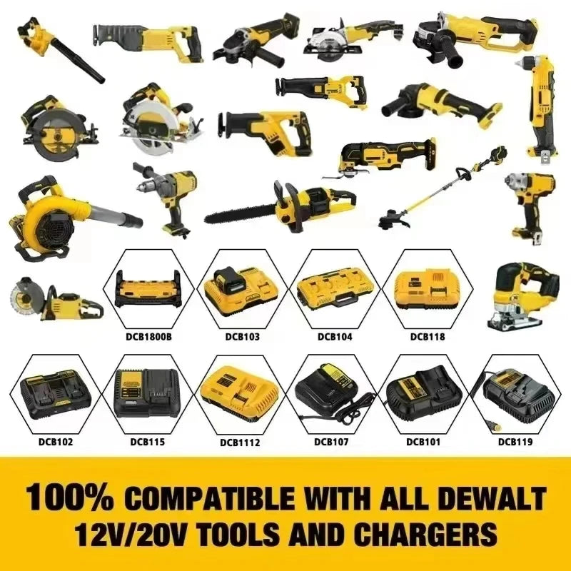 Lámpara LED Portátil de 3/4/5/8 Pulgadas, Foco Inalámbrico para Trabajo al Aire Libre, Pesca, Herramienta de Emergencia, Compatible con Batería Dewalt de 18V