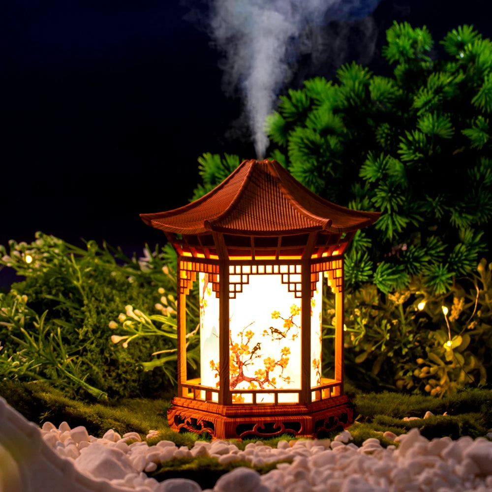Humidificador Decorativo Estilo Chino con Luz Nocturna