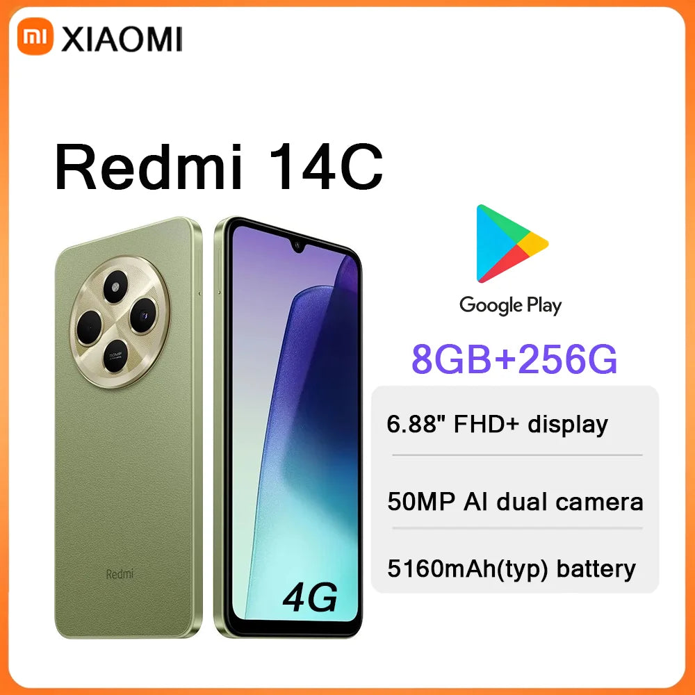 Xiaomi Redmi 14C 4G - Pantalla 6.88" 120Hz, Batería 5160mAh