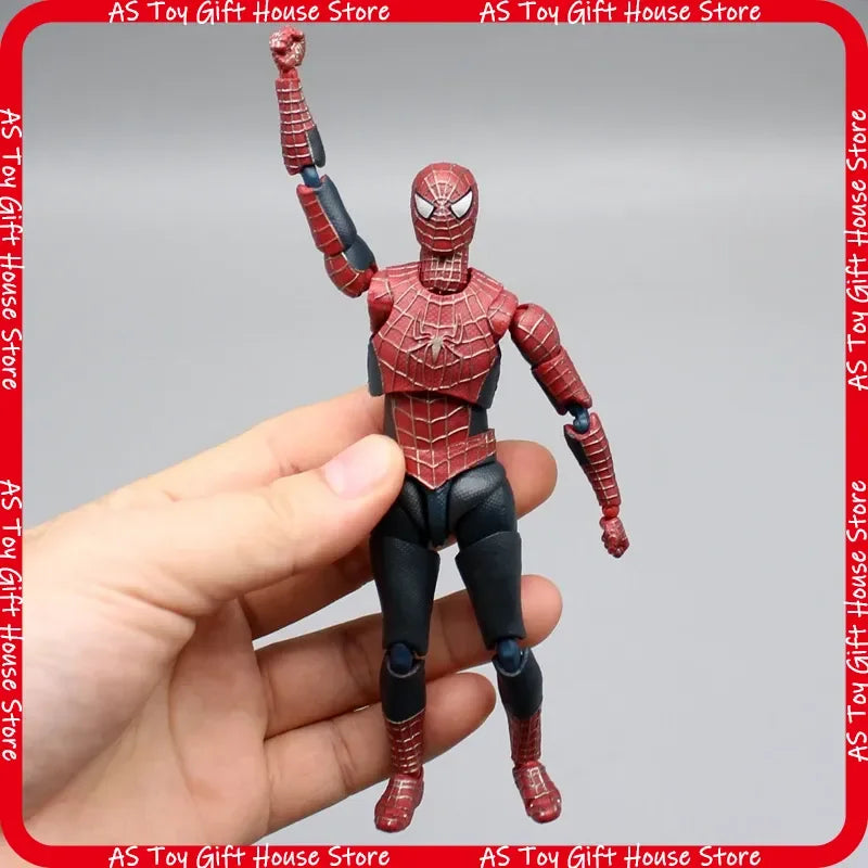 Figura de Acción de Spiderman de 14 cm de Hot Toys - Versión Peter Tobey Maguire Anime Shf, Modelo Articulado, Muñeco Coleccionable, Regalo
