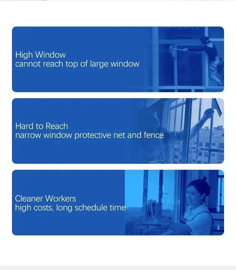 Robot inteligente para limpieza de ventanas, limpiador de cristales eléctrico con Control remoto para el hogar, limpiador de ventanas de balcón de gran altura