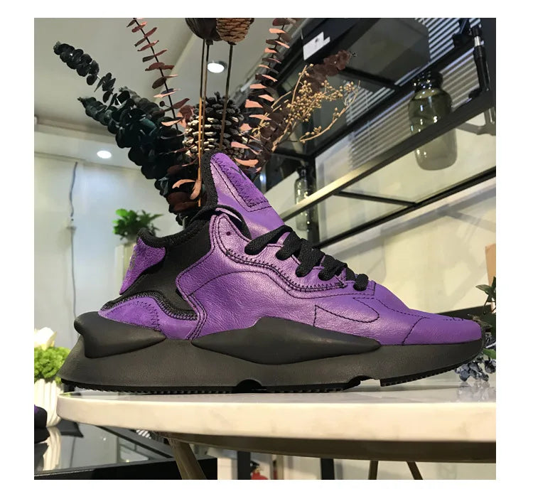 Zapatillas de Deporte con Suela Gruesa para Hombre y Mujer, Estilo Dad Shoes, Color Morado Intenso Black Knight, de Moda, de Caña Alta