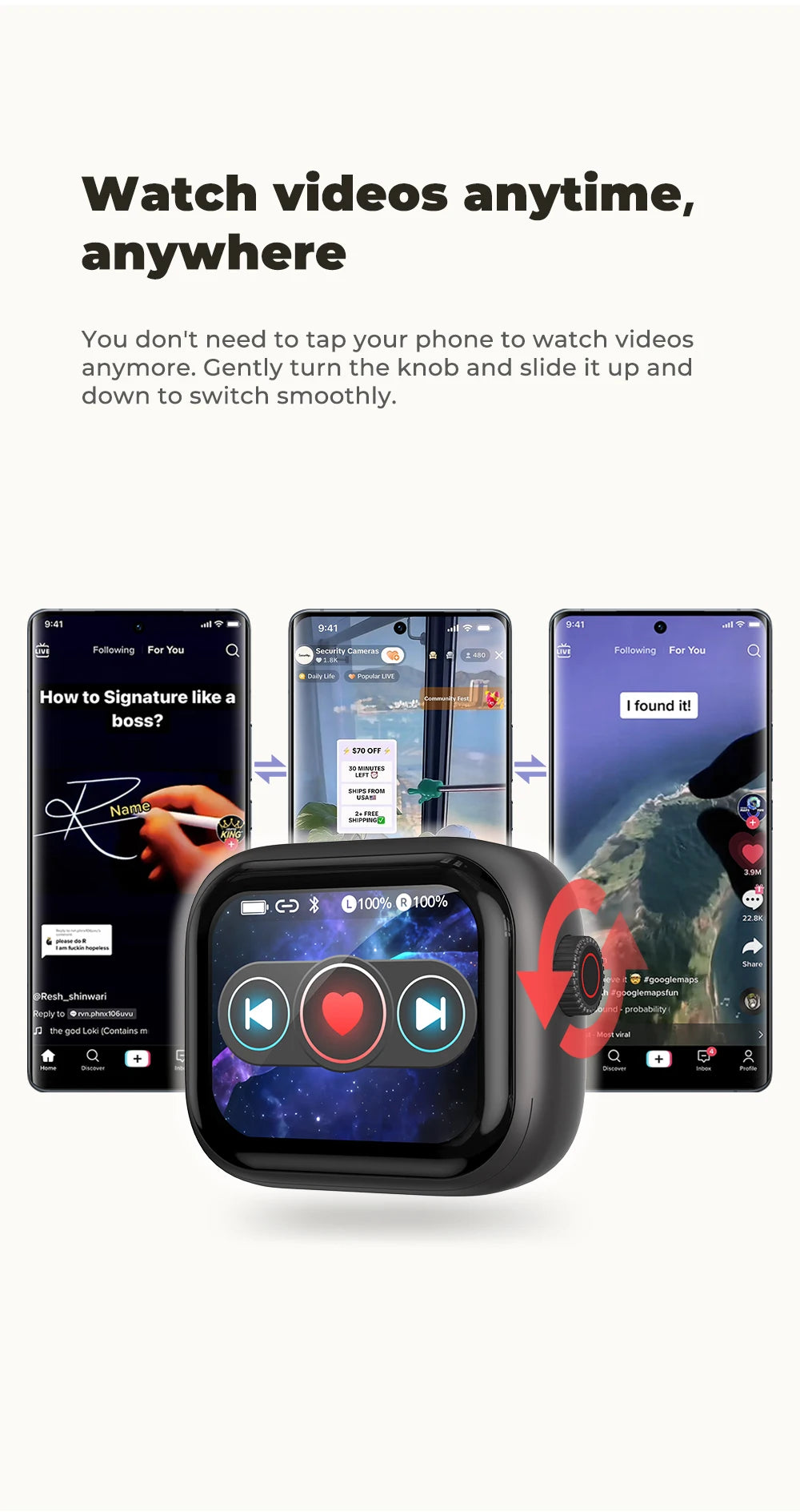 Auriculares TWS Bluetooth con Pantalla Táctil y Traductor IA