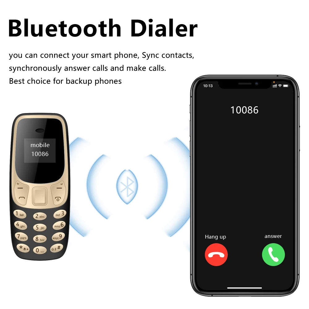 Mini teléfono móvil BM10, 2 tarjetas SIM, auricular Bluetooth, cambiador de voz, grabación de voz de baja radiación, teléfono móvil pequeño multilingüe