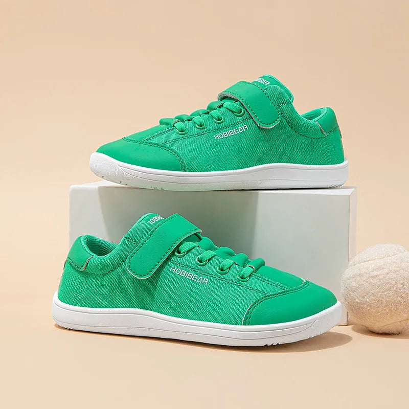 HOBIBEAR, zapatos descalzos para niños, punta ancha, zapatillas minimalistas para caminar con caída cero, zapatos casuales cómodos de cuero Artificial