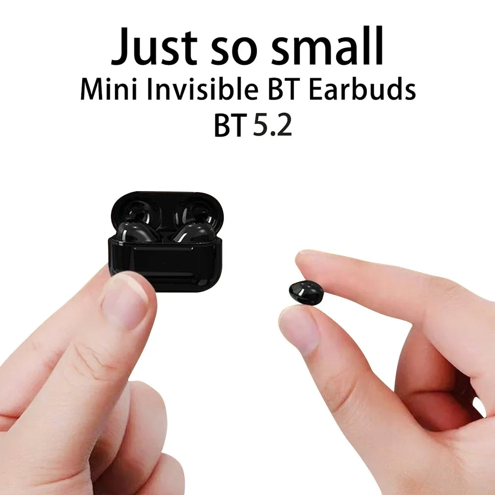 Auriculares invisibles Mini auriculares V5.2 Bluetooth TWS auriculares intrauditivos reducción de ruido auriculares intrauditivos inalámbricos para dormir con micrófono