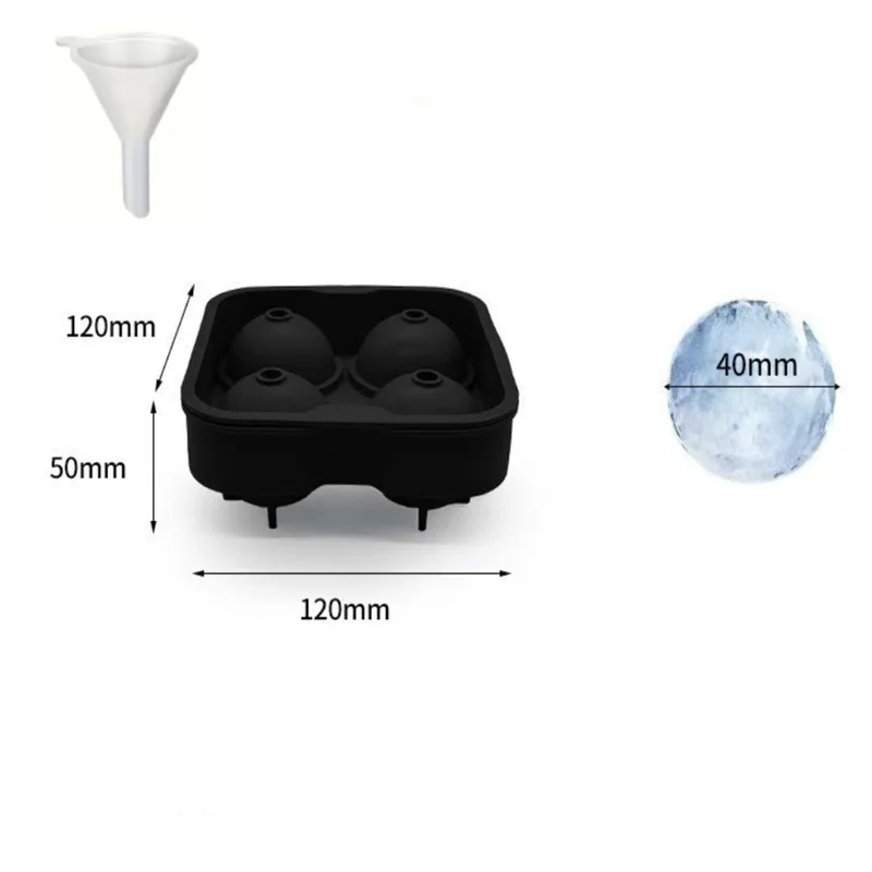 Moldes de silicona para hielo en esferas y cubos