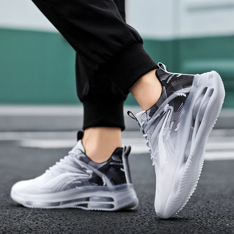 Zapatillas de baloncesto de moda para hombre, con amortiguación de aire, cómodas y antideslizantes, transpirables y que absorben los golpes, adecuadas para actividades al aire libre para hombres