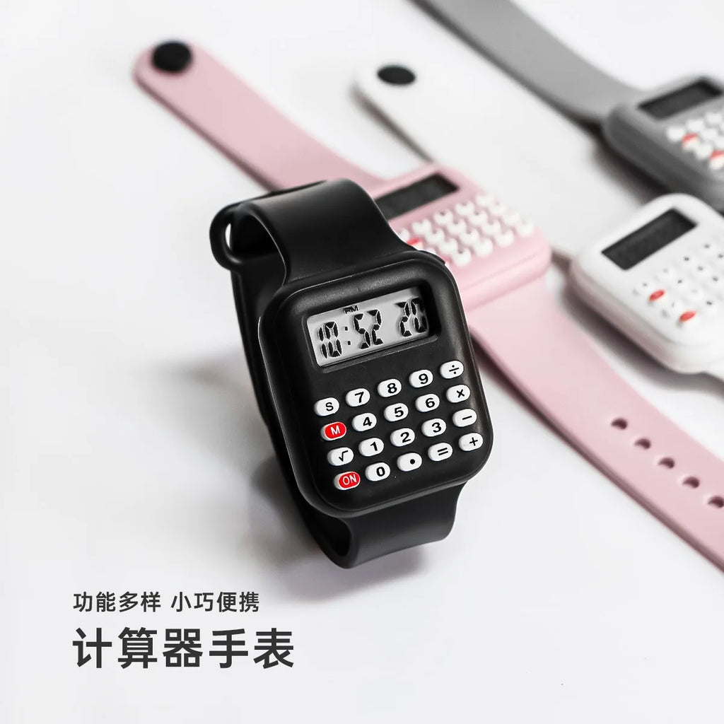 Reloj con calculadora creativa, reloj Digital LED de dibujos animados para niños, reloj electrónico deportivo de moda para niños y niñas, reloj de regalo para estudiantes
