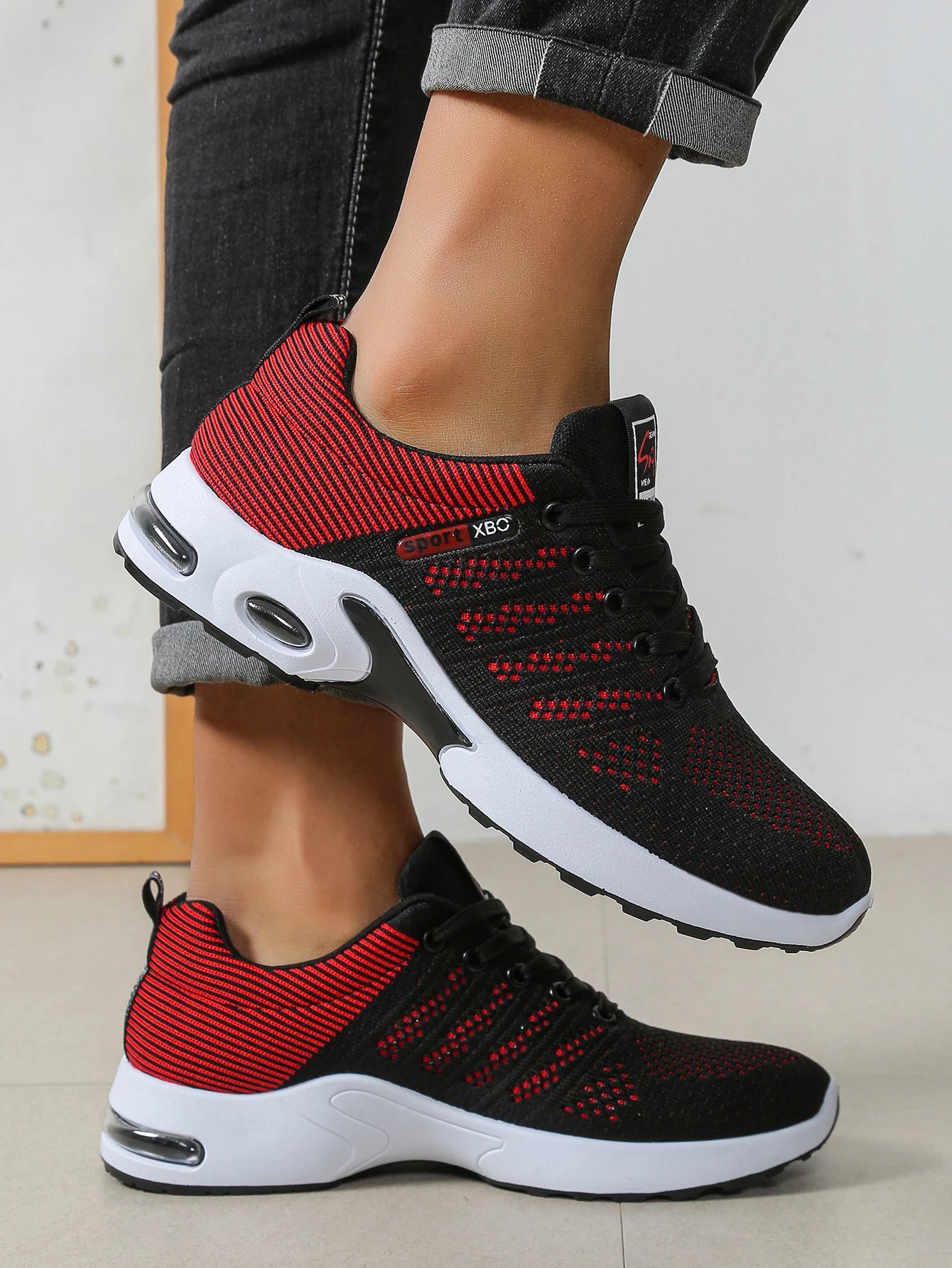 Zapatos para hombre, zapatillas para correr con cordones súper transpirables a la moda, comodidad antideslizante, duradera y con almohada, zapatillas de deporte de moda para hombre