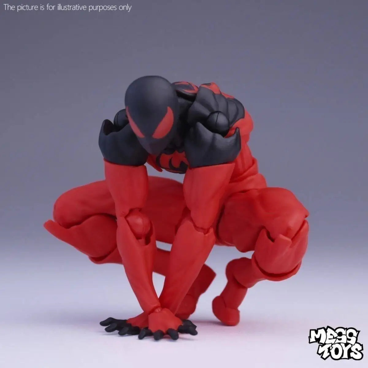 Figura de Acción de 16 cm de Spider-Man Venom Symbiote Kaine Parker Scarlet Spider con Traje Negro y Rojo, Modelo de Anime, Juguetes Coleccionables