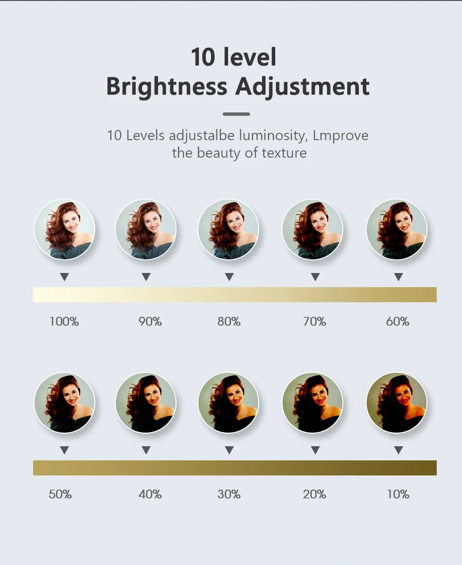 Luz de Video de 26CM, Anillo de Luz LED Regulable para Selfies, Lámpara de Anillo USB con Soporte de Trípode Opcional para Grabación de Video y Maquillaje