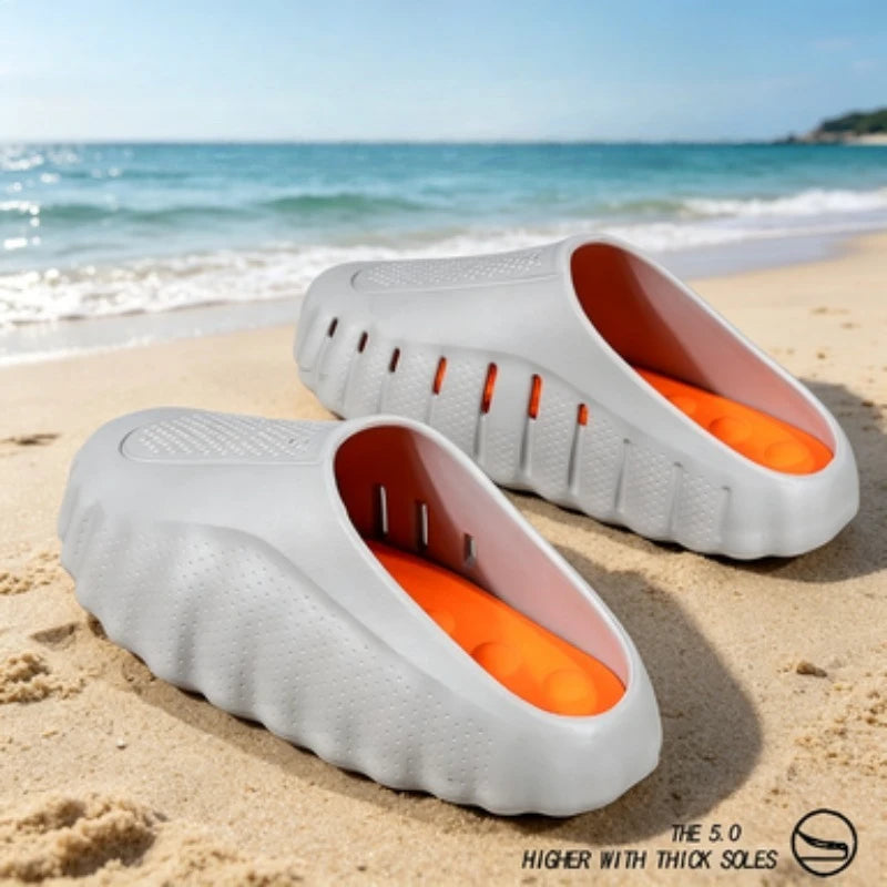 Zuecos unisex con suela de acupresión, antideslizantes para playa y uso diario