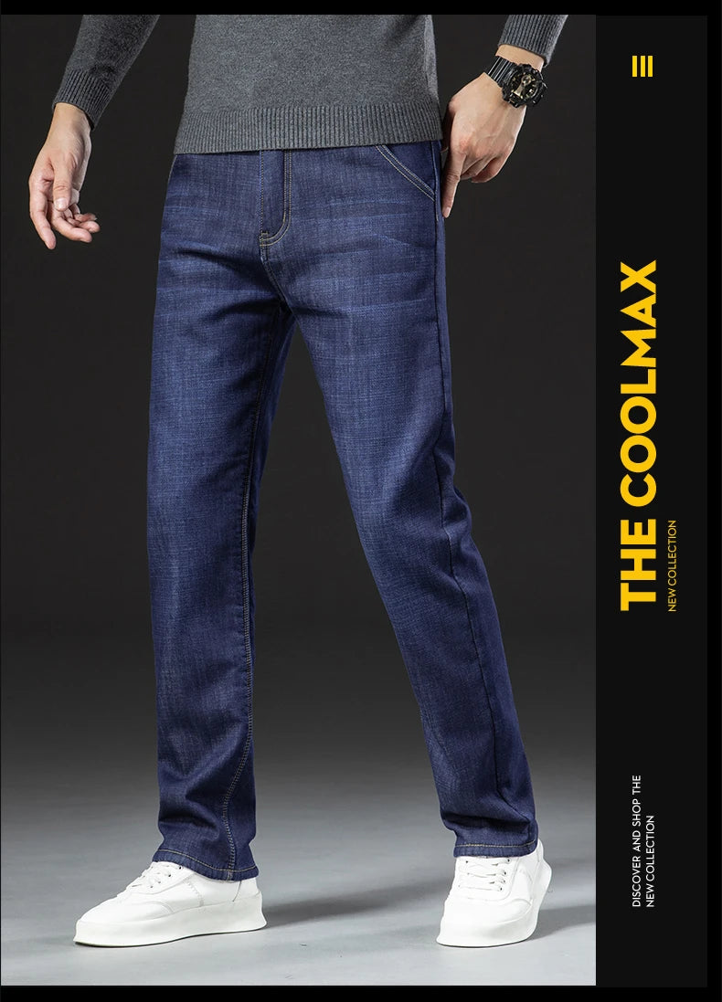 Pantalones Vaqueros de Invierno para Hombre, Forro de Cordero, Talla Grande