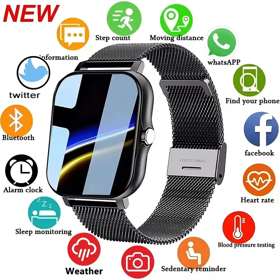 2025 nuevo reloj inteligente para hombres y mujeres regalo pantalla completamente táctil deportes Fitness reloj Bluetooth llamada reloj inteligente Digital