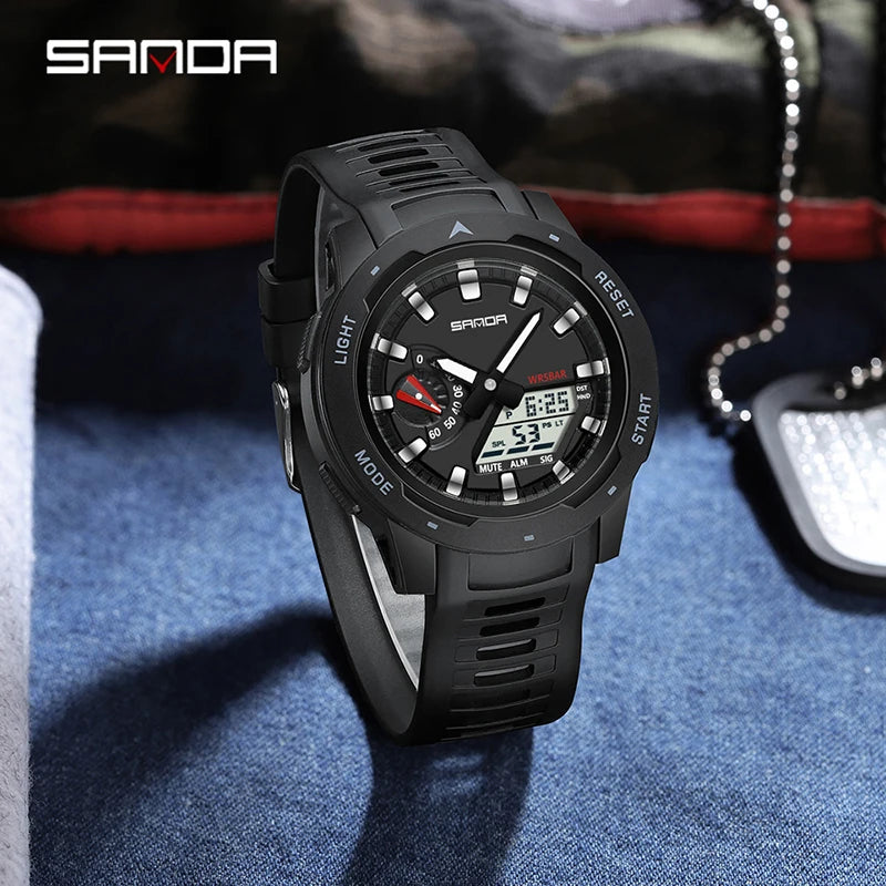 Reloj Deportivo SANDA LED Doble Pantalla para Hombre