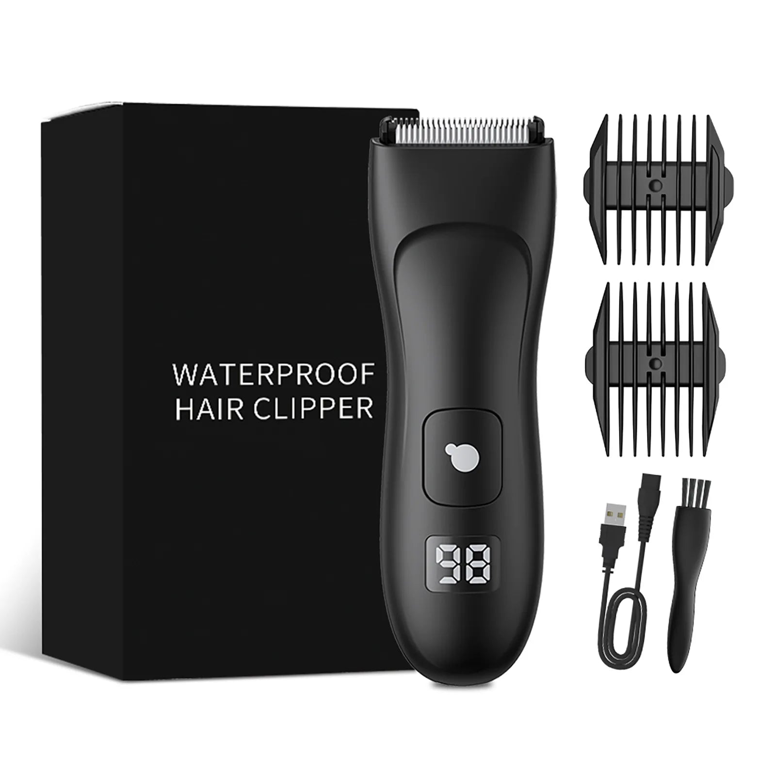 Maquinilla eléctrica para cortar el pelo de la ingle para hombres, recortadora de vello púbico, cortadora de aseo corporal para hombres, depiladora de Bikini, afeitadora recargable