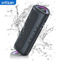 Ortizan Altavoz Bluetooth Portátil con Sonido HD de 24 W, Altavoces Bluetooth Inalámbrico 5.3, Entrada AUX, Tarjeta TF y USB, Luces LED, IPX7