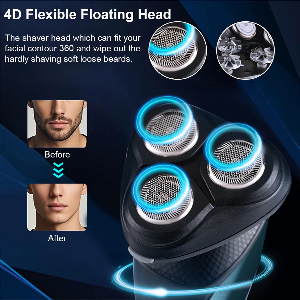 Afeitadora eléctrica 3 en 1 recargable para hombre, uso en seco y húmedo