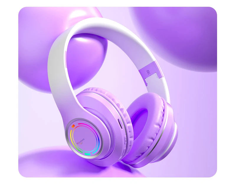 Auriculares Bluetooth Infantiles con Luces LED y Micrófono