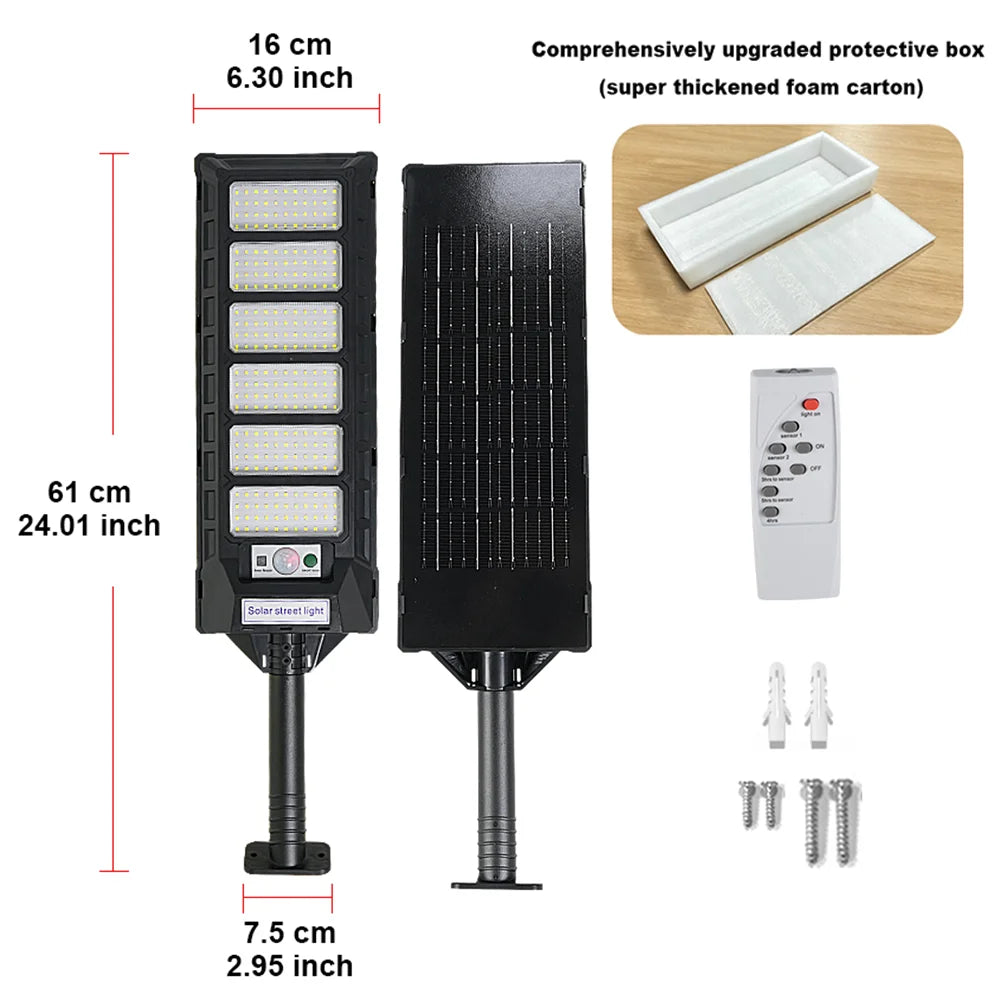 Lámpara Solar LED para Jardín con Sensor de Movimiento IP65