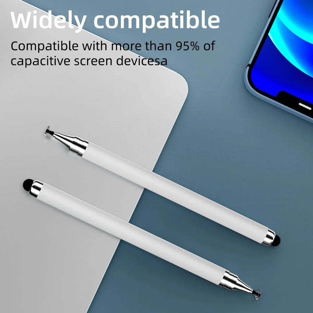 Lápiz Capacitivo de Doble Punta con Disco de Silicona, Doble Función, para Dibujo, Oficina, Retoque, Teléfono Móvil, Tableta