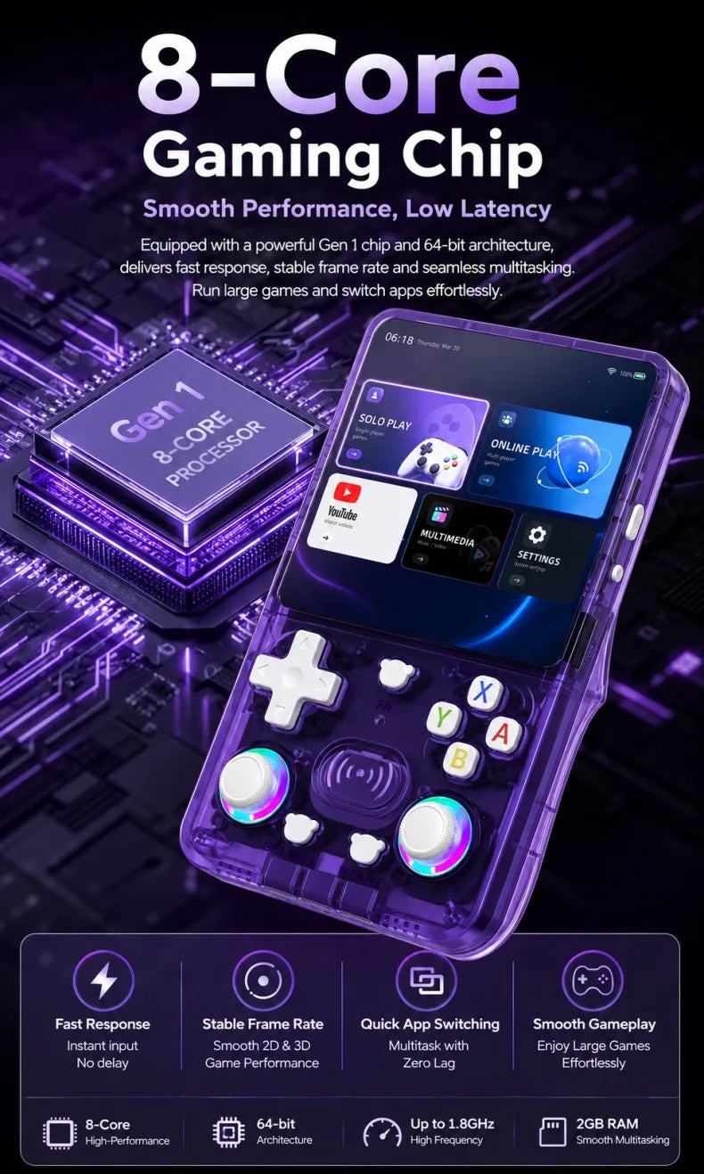 Consola de Juegos Retro X36 Ultra, Pantalla IPS HD de 4.2 Pulgadas, Sistema Dual Android 10, WiFi, Multijugador, Más de 20000 Juegos, Regalos