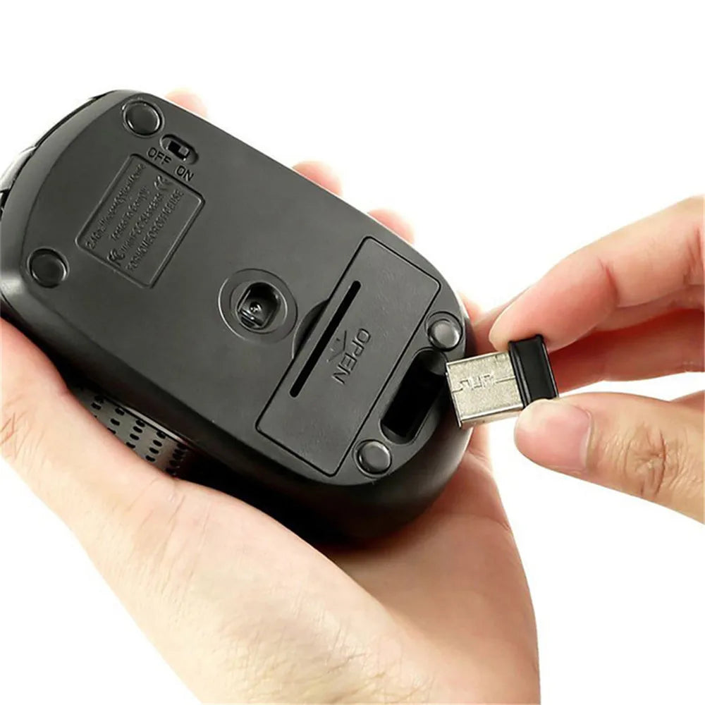 Ratón inalámbrico silencioso 2,4G, ratón óptico portátil para oficina, niveles de DPI ajustables para Notebook, PC, portátil, MacBook