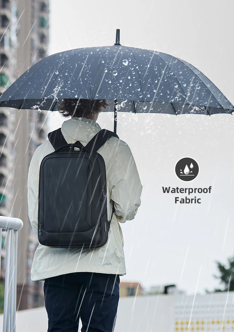 Mochila para Laptop Impermeable con Puerto de Carga USB para Hombre
