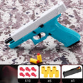 Pistola de juguete, pistola de mano, carcasa de bala suave, expulsión de dardos de espuma, tiro para adultos, niños y niñas, juegos de tiro al aire libre