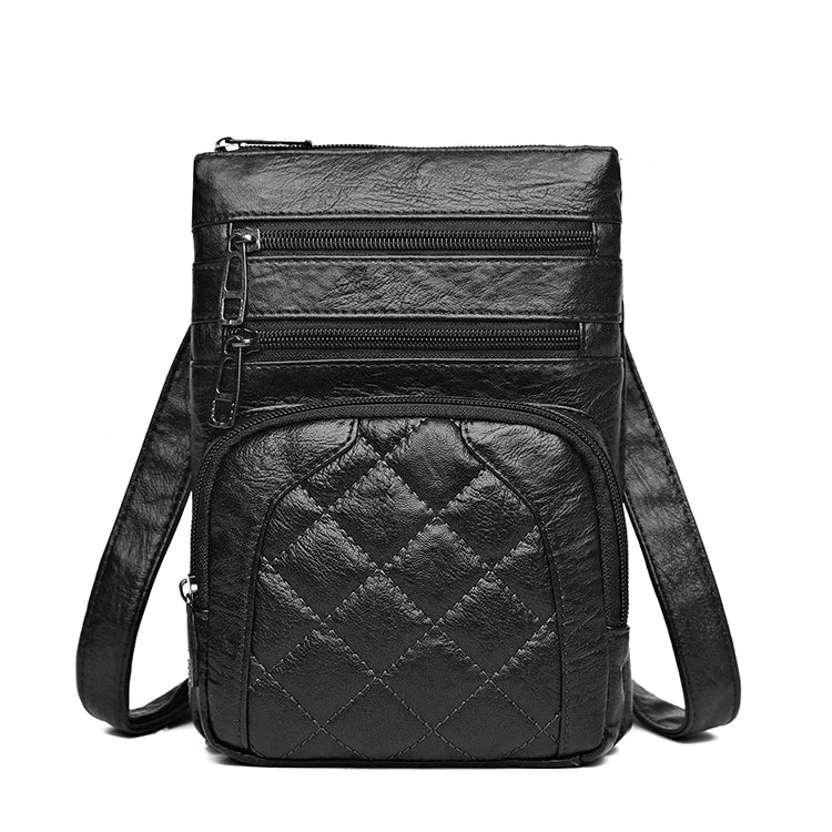 Bolso de hombro de cuero suave para mujer, bolso para teléfono móvil, bolso en capas, cartero, diseñador de lujo de un solo hombro, bolso de mujer, billetera