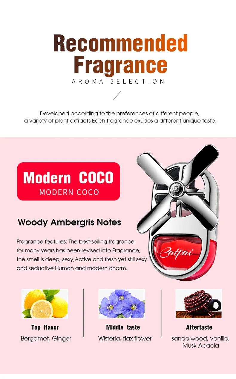 Ambientador para coche, aire acondicionado, ventilador de salida de aire, accesorios de perfume para coche, artículos de decoración interior, fragancia duradera