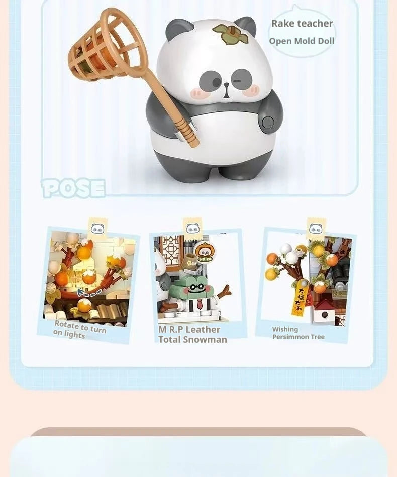 Bloques de Construcción LOZ Panda Pixel Art, Modelo MOC DIY, Mosaico Decorativo de Escritorio, Regalo Coleccionable para Adultos, Cumpleaños, Festividades