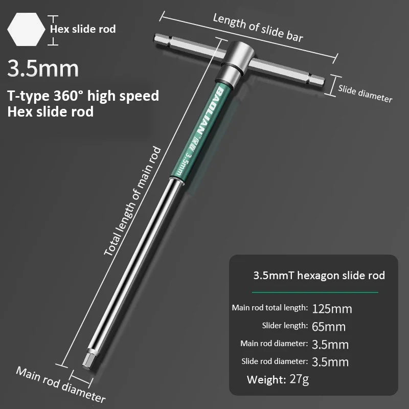 Set Llaves Allen Tipo T Hexagonales 2.5-10mm