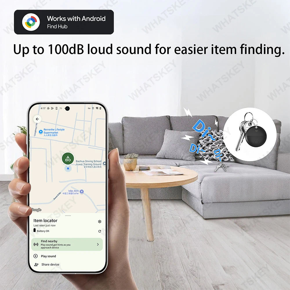 Rastreador GPS Android para Hogar Inteligente, Compatible con Google Find My, Recargable, Etiquetas de Localización, Rastreador GPS Android para Coche y Ciclismo