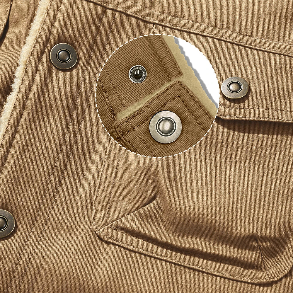 Parka de Invierno para Hombre con Forro Polar y Bolsillos