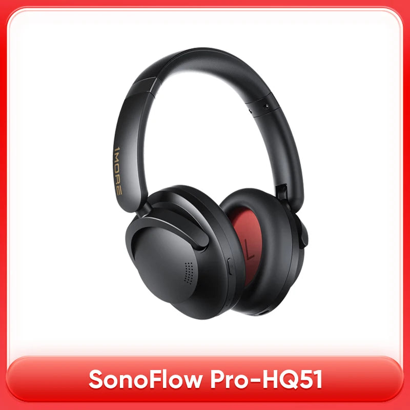 Auriculares 1MORE SonoFlow Pro HQ51 ANC Bluetooth 5.4 Hi-Res LDAC con controlador DLC de 40 mm, QuietMax ANC de 42 dB, batería de 100 horas, auriculares supraaurales