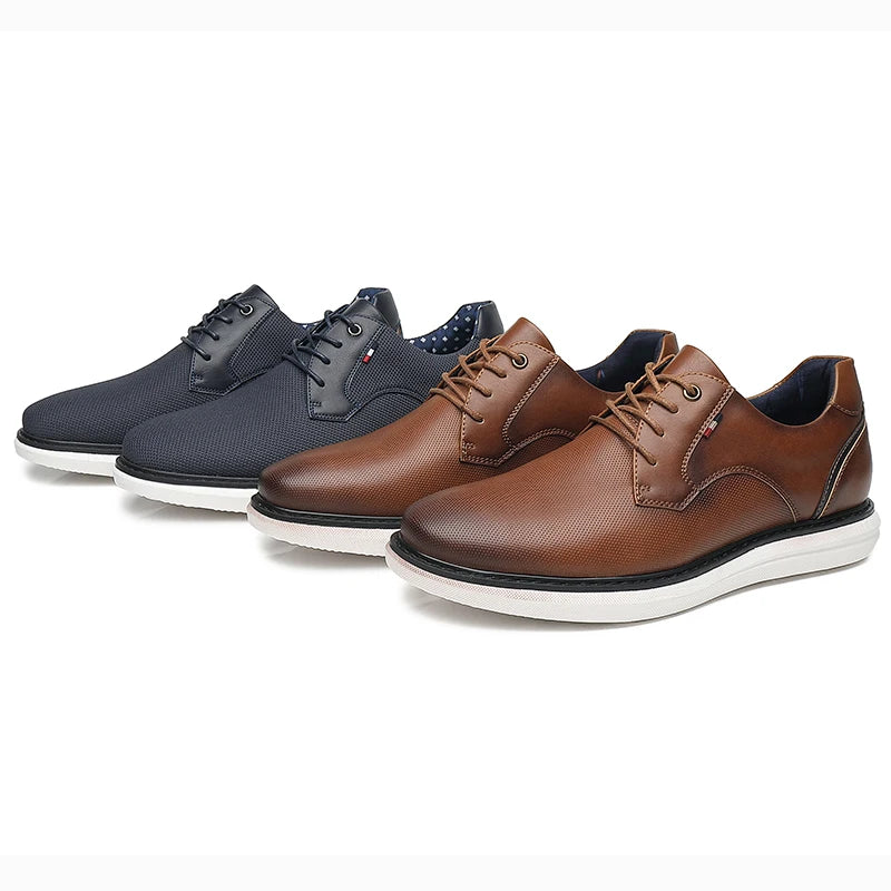 Zapatos de Hombre, Zapatos Casuales de Marca de Lujo, Cómodos, con Cordones, Estilo Ejecutivo, Zapatos de Vestir BHKH