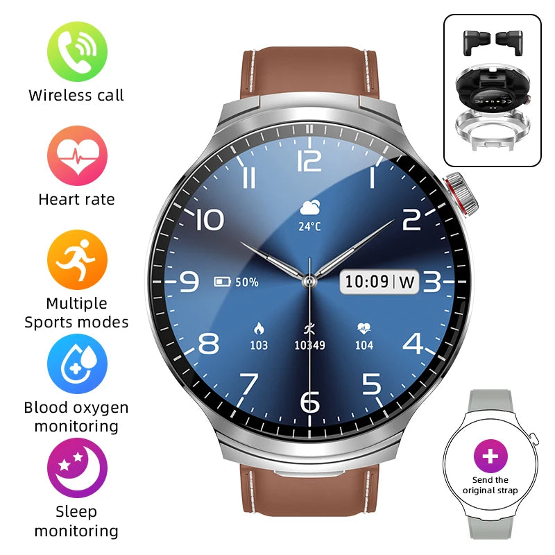 Smartwatch LIGE TWS 2 en 1 con auriculares Bluetooth y monitor cardíaco