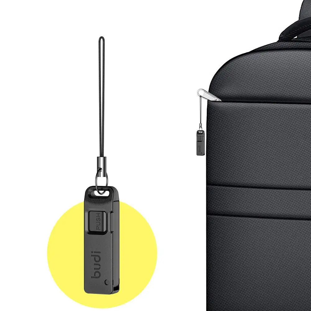 BUDI - Caja de Almacenamiento para Agujas de Extracción de Tarjetas SIM Antipérdida, Pin Expulsor Universal de Acero para Teléfono Móvil, Llavero con Abrebandejas para Tarjetas SIM y TF