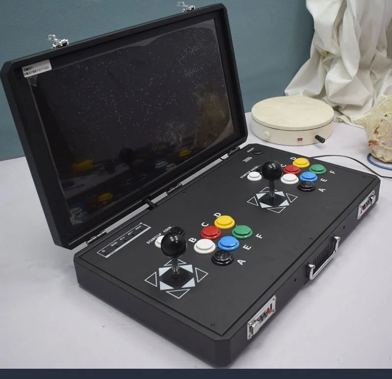 Máquina de Juegos Portátil de 20 Pulgadas, Plegable, con Doble Joystick, Sistema Dual, Máquina Integrada de Arcade para el Hogar, Pandora Moonlight Box