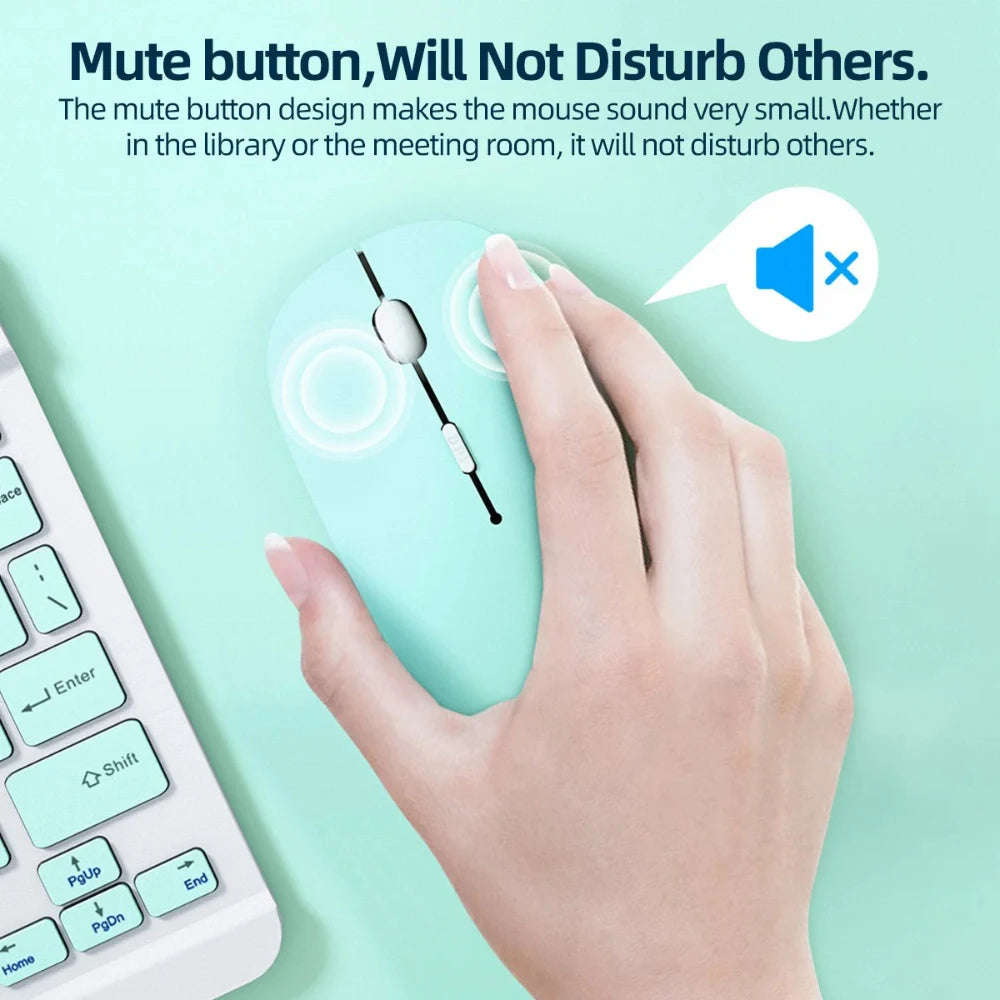 Ratón Bluetooth silencioso Marcaron ordenador portátil ratón óptico inalámbrico para iPad Samsung tableta ratones universales silenciosos