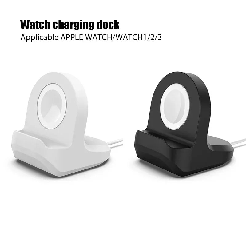 Base de Carga de Silicona Estable para Apple Watch Series 1-10 Ultra 2, Sin Necesidad de Ensamblaje, Cargador de Escritorio para Hogar, Dormitorio u Oficina
