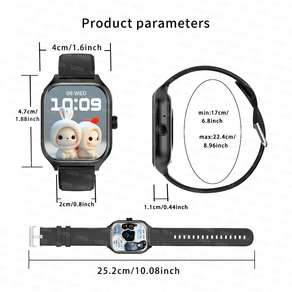 Reloj inteligente Plus para hombres y mujeres, reloj deportivo con pantalla completamente táctil, llamada Bluetooth, teléfono Android, reloj inteligente multidial Digital