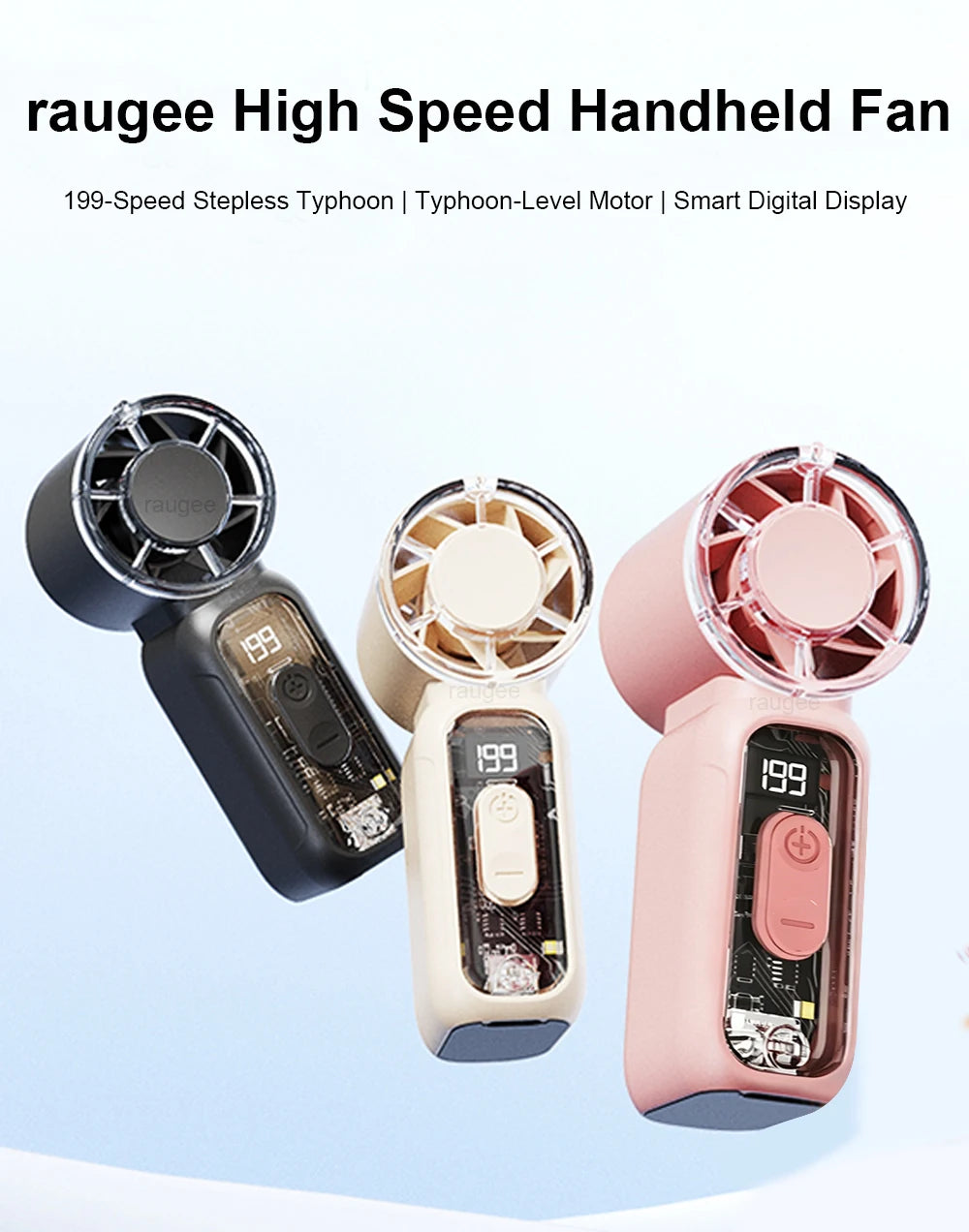 Mini Ventilador de Cuello Portátil USB 1200mAh