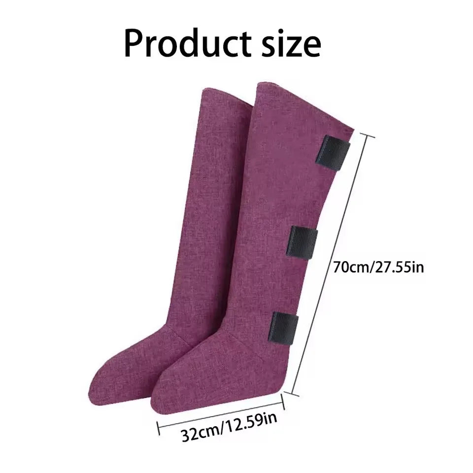 Botas Eléctricas de Moxibustión para Pies con Compresa Caliente de Ajenjo, Mantienen las Piernas Calientes, Masajeador de Pies para Relajar las Articulaciones y los Músculos, Ayuda a Dormir