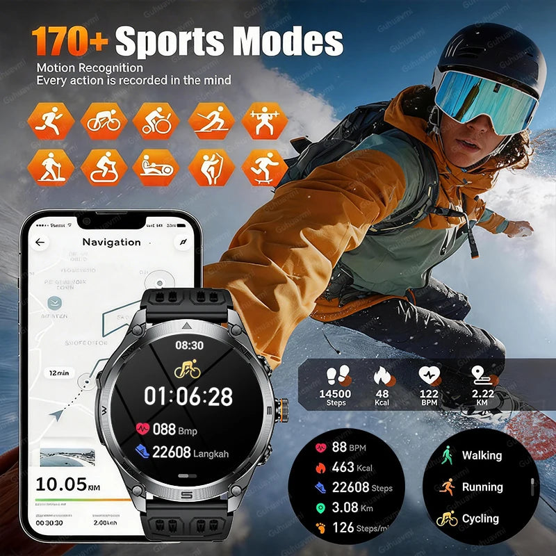 Reloj Inteligente GPS Militar 170+ Deportes