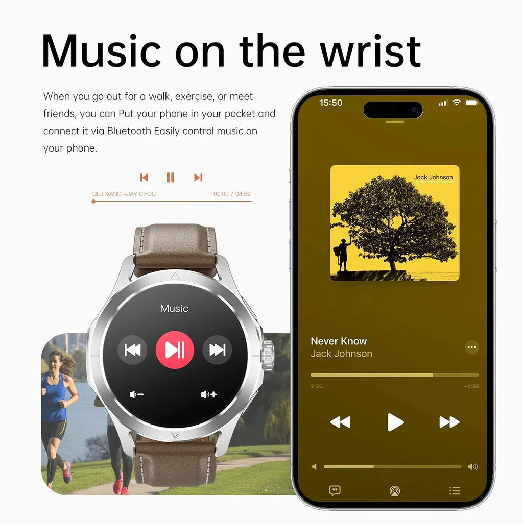Nuevo para Xiaomi S4 Ultra deportes al aire libre reloj inteligente hombres 1,53 pulgadas AMOLED NFC GPS brújula ritmo cardíaco impermeable BT llamada Smartwatch