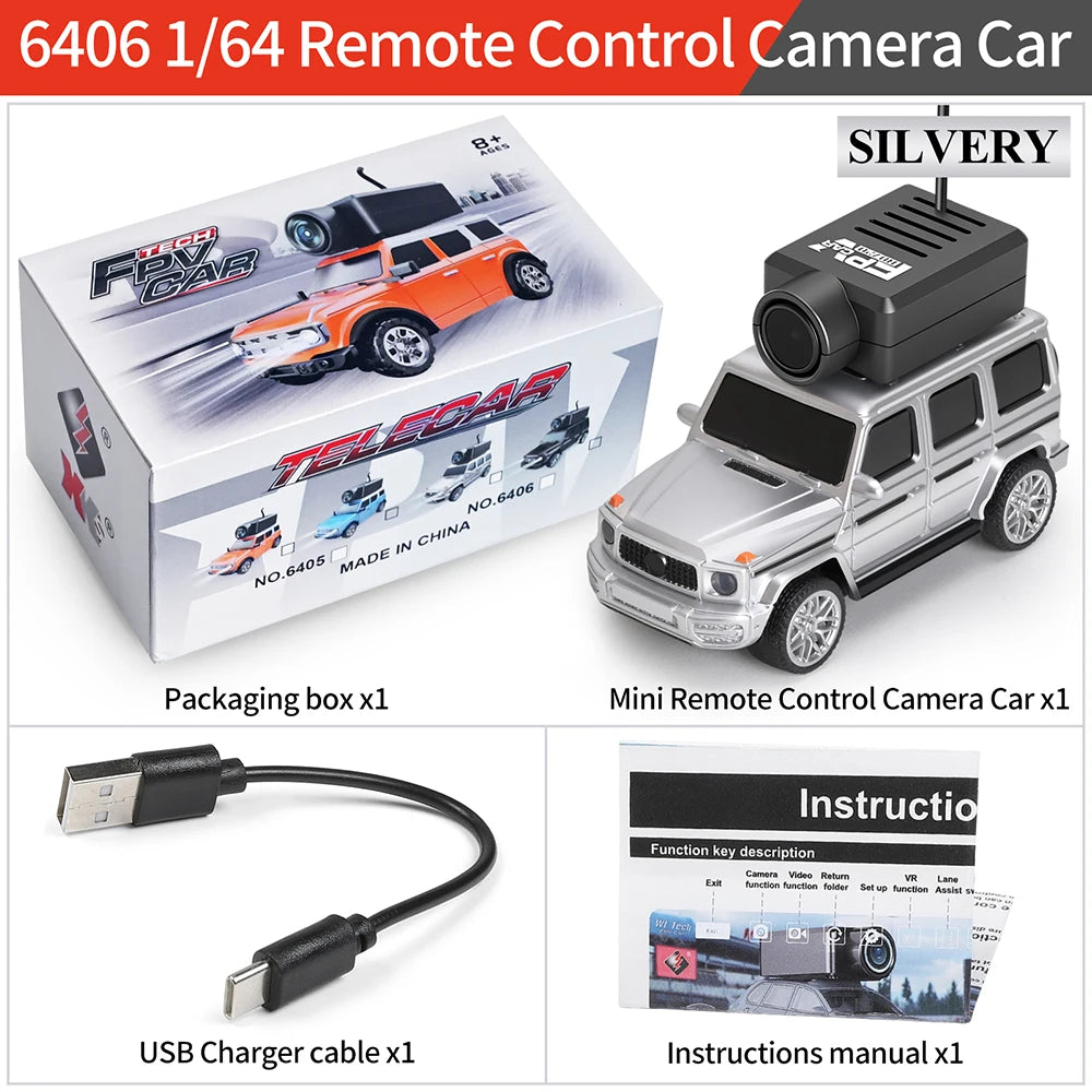 Mini Auto RC WLtoys 1:64 con Cámara HD 720P 2.4G