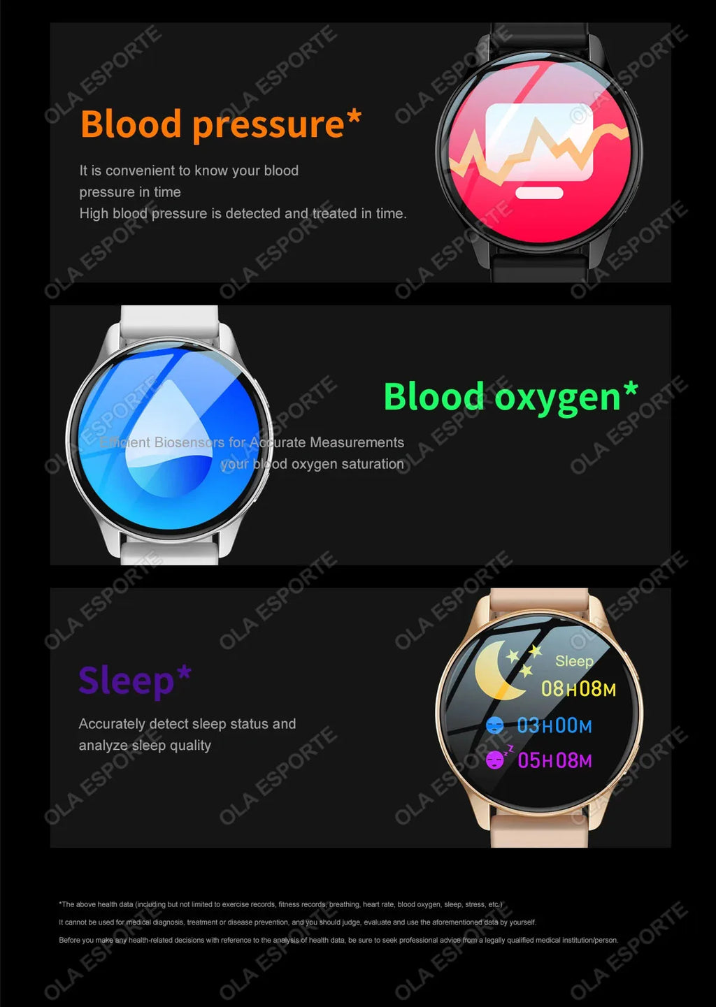 Pro nuevas mujeres delicadeza Bluetooth llamada reloj inteligente seguimiento de salud Bluetooth llamada despertador relojes inteligentes hombres Smartwatch deportes